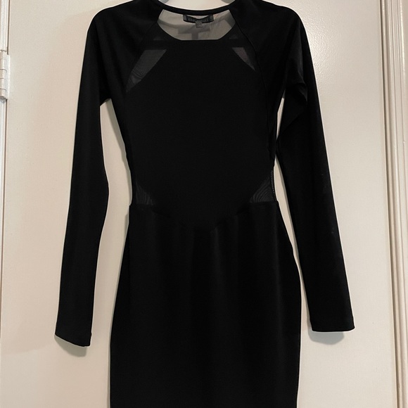 Elizabeth and James Black Long Sleeve Cocktail Dress - Picture 4 of 5